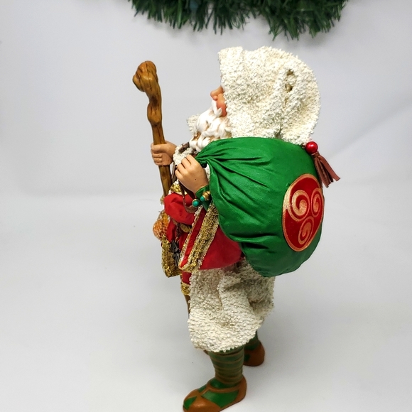 Clothtique Celtic Father Christmas Lyn Fletcher Irish Santa Claus Figurine 1999 - Picture 3 of 8
